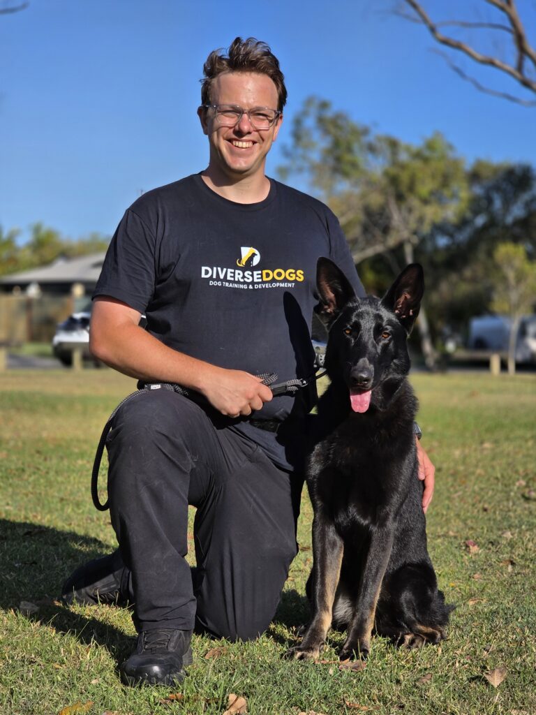 Matt from Diverse Dogs with his German Shepherd